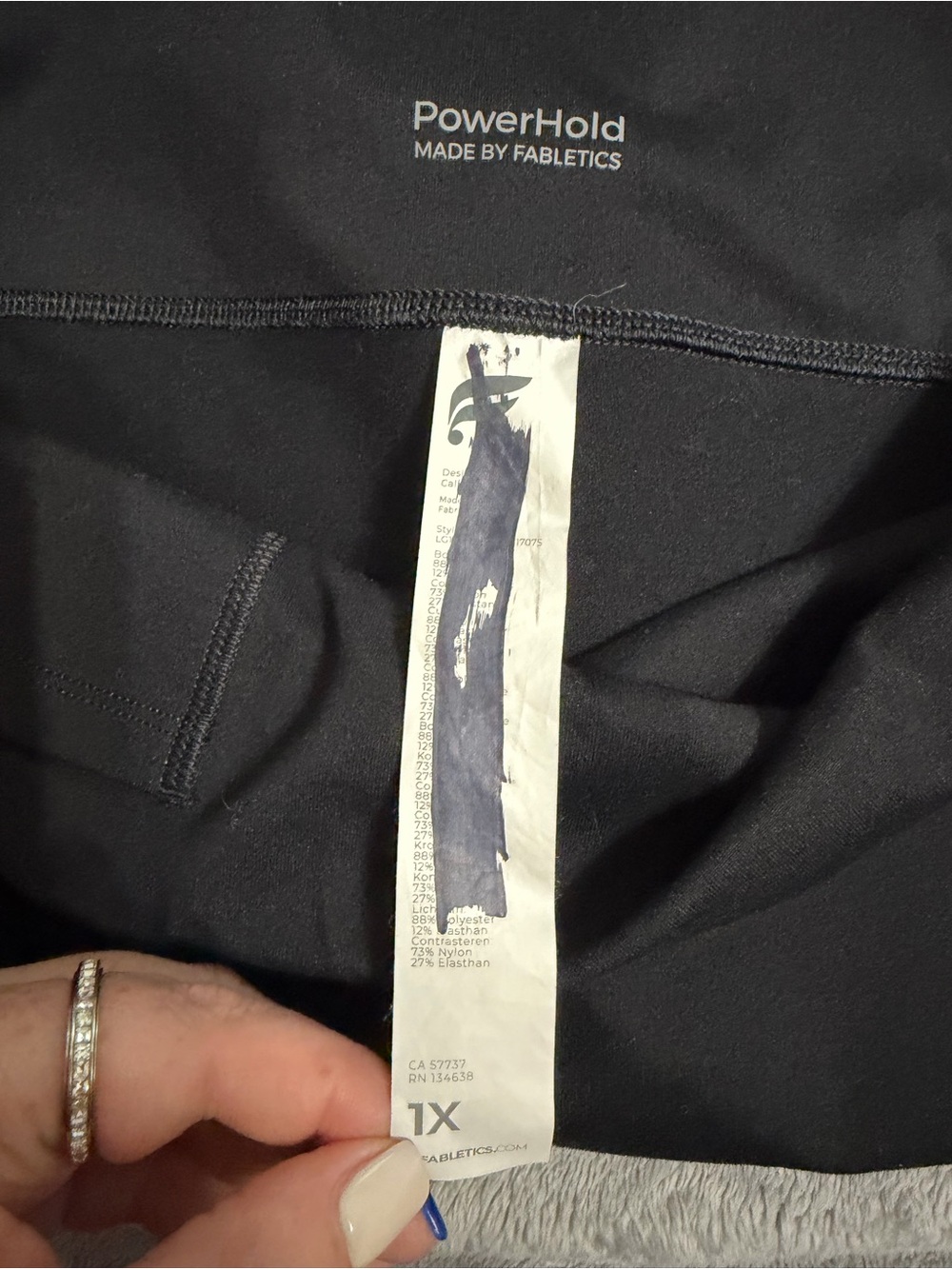 Fabletics Powerhold Black High-Waist Active Leggings - Picture 3 of 3